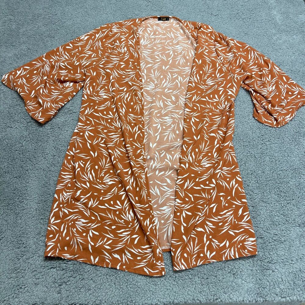 LUZ Kimono Jacket Womens Medium Orange